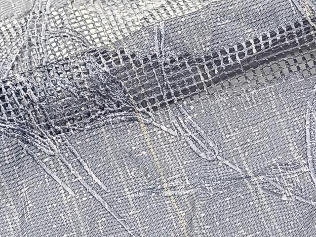 平和屋着物＊夏物　訪問着　絽　ドロンワーク　枝草文　暈し染め　ロング丈　正絹　逸品　CABJ9687xi