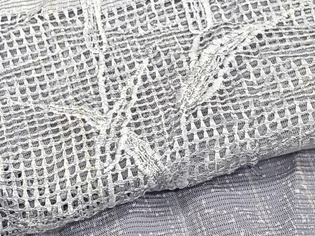 平和屋着物＊夏物　訪問着　絽　ドロンワーク　枝草文　暈し染め　ロング丈　正絹　逸品　CABJ9687xi