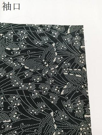 平和屋着物＊夏物　小紋　絽　舞蝶文　黒地　正絹　逸品　CABJ9688xi