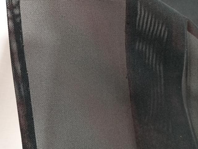 平和屋着物＊夏物　色無地　紗　暗黒色　正絹　逸品　CABJ9690xi