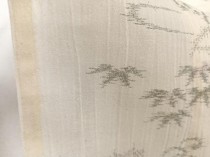 平和屋着物＊夏物　小紋　紗　縮織　流水籬草文　CABJ9691xi
