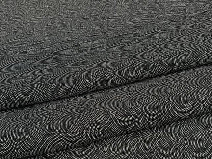 平和屋着物＊夏物　江戸小紋　絽　鮫小紋柄　黒地　正絹　逸品　CABJ9697xi
