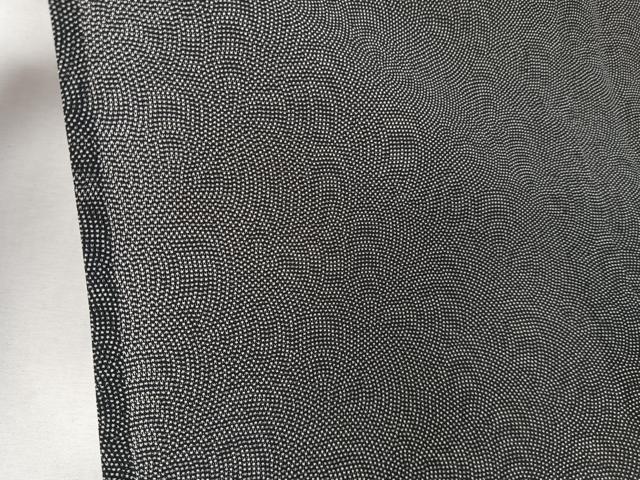 平和屋着物＊夏物　江戸小紋　絽　鮫小紋柄　黒地　正絹　逸品　CABJ9697xi