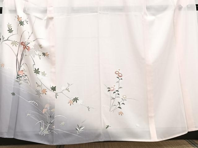 平和屋着物＊夏物　訪問着　絽　流水枝草花文　暈し染め　正絹　逸品　未使用　CABJ9700xi