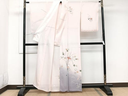 平和屋着物＊夏物　訪問着　絽　流水枝草花文　暈し染め　正絹　逸品　未使用　CABJ9700xi