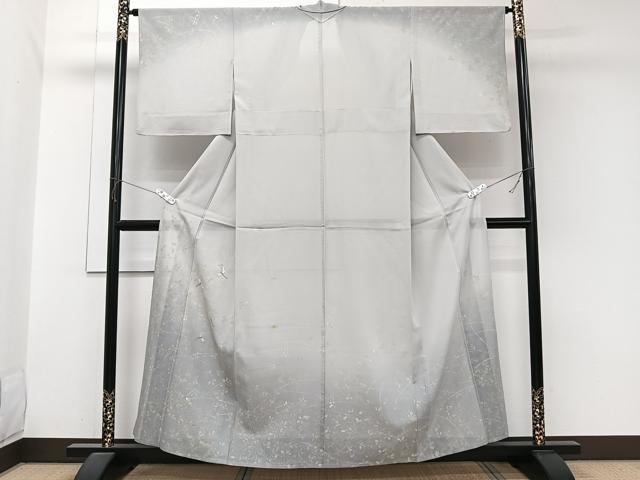平和屋着物＊夏物　訪問着　絽　駒刺繍　萩蜻蛉　暈し染め　金糸　正絹　逸品　CABJ9701xi