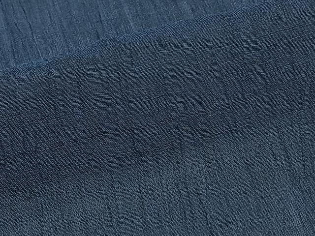 平和屋着物＊夏物　男性　本場小千谷縮　留紺色　麻　逸品　CABJ9703xi