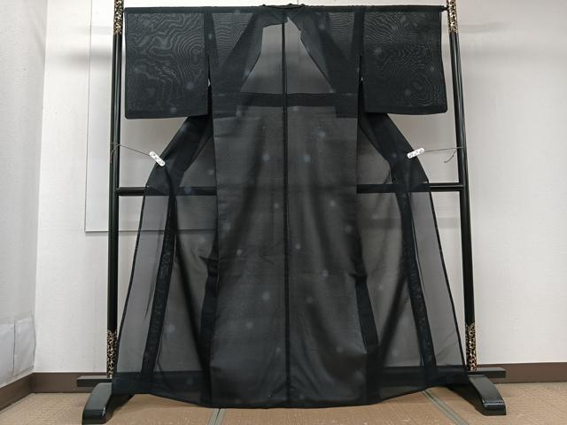 平和屋着物＊夏物　夏大島　霞文　正絹　逸品　CABJ9704xi