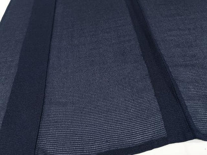 平和屋着物＊夏物　小紋　絽縮緬　鉄紺色　正絹　逸品　未使用　CABJ9705xi