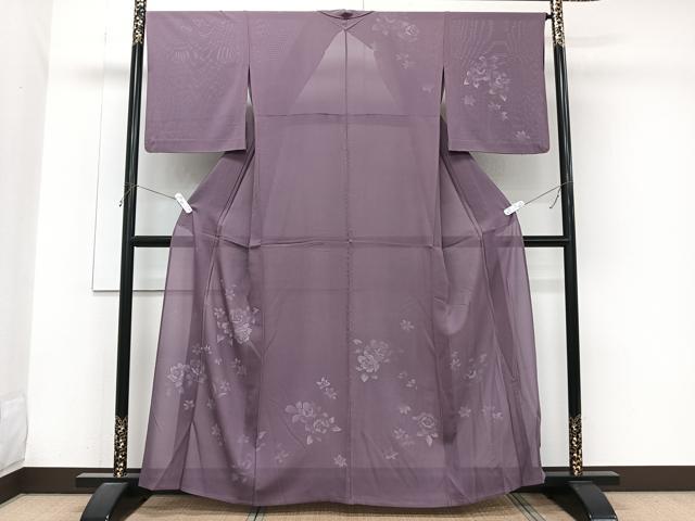 平和屋着物＊夏物　訪問着　絽　薔薇　正絹　逸品　CABJ9710xi