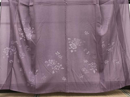 平和屋着物＊夏物　訪問着　絽　薔薇　正絹　逸品　CABJ9710xi