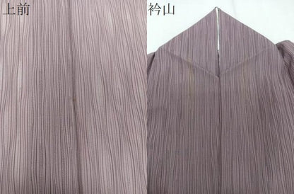 平和屋着物＊夏物　小紋　よろけ縞紋紗　正絹　逸品　CABJ9711xi