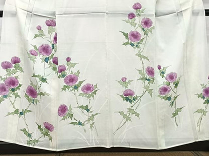 平和屋着物＊夏物　訪問着　絽　手描き　枝草花文　正絹　逸品　未使用　CABJ9713xi