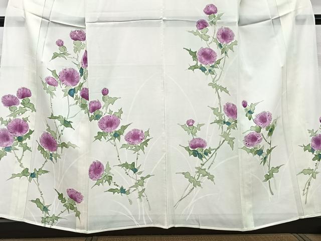 平和屋着物＊夏物　訪問着　絽　手描き　枝草花文　正絹　逸品　未使用　CABJ9713xi