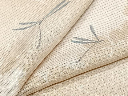 平和屋着物＊夏物　小紋　絽　草花蜻蛉　正絹　逸品　CABJ9715xi