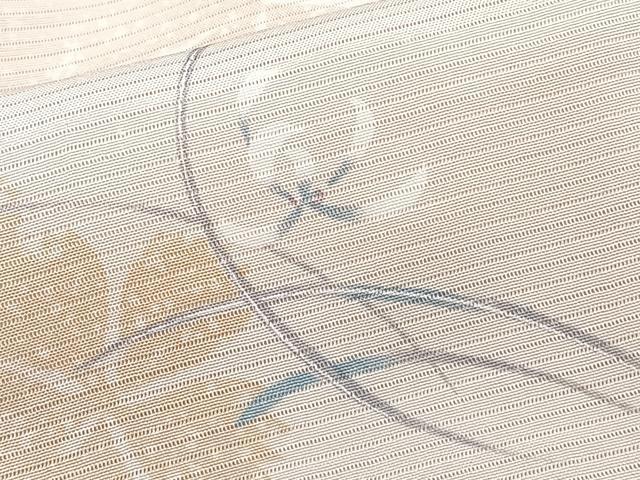 平和屋着物＊夏物　小紋　絽　草花蜻蛉　正絹　逸品　CABJ9715xi
