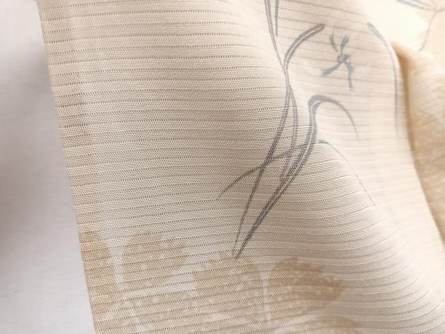 平和屋着物＊夏物　小紋　絽　草花蜻蛉　正絹　逸品　CABJ9715xi