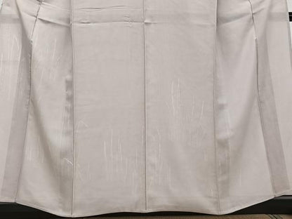 平和屋着物▽訪問着　単衣　無双　紗袷　紗×絽　木賊文　銀彩　正絹　逸品　CABJ9716xi