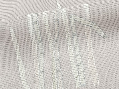 平和屋着物▽訪問着　単衣　無双　紗袷　紗×絽　木賊文　銀彩　正絹　逸品　CABJ9716xi