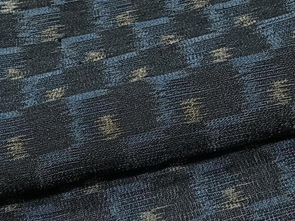 平和屋着物＊夏物　紗紬　幾何学文　正絹　逸品　CABJ9718xi