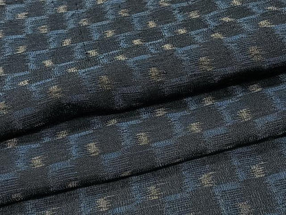 平和屋着物＊夏物　紗紬　幾何学文　正絹　逸品　CABJ9718xi