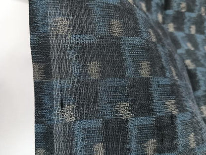 平和屋着物＊夏物　紗紬　幾何学文　正絹　逸品　CABJ9718xi