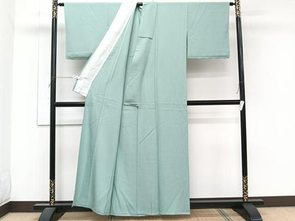 平和屋着物＊夏物　色無地　絽　水浅葱色　正絹　逸品　未使用　CABJ9719xi