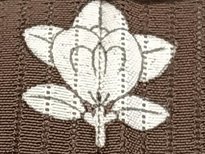 平和屋着物＊夏物　色無地　縦絽　枯茶色　正絹　逸品　未使用　CABJ9721xi