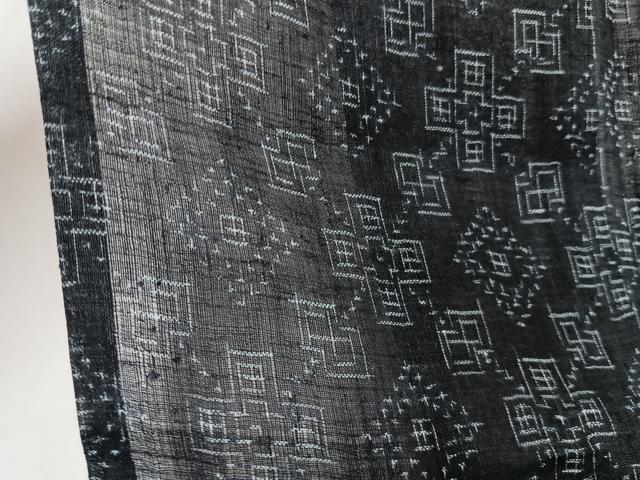 平和屋着物＊夏物　上布　幾何学文　麻　逸品　CABJ9723xi