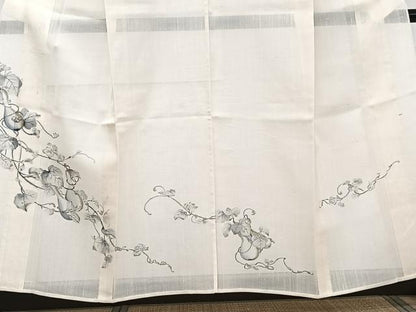 平和屋着物＊夏物　訪問着　紗紬　手描き　瓢箪蔦の葉文　金彩　正絹　逸品　CABJ9725xi