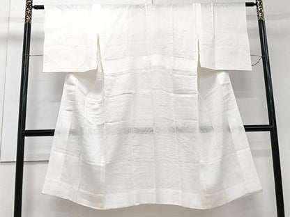 平和屋着物＊夏物　長襦袢　草紋紗　乳白色　麻　逸品　CABJ9726xi