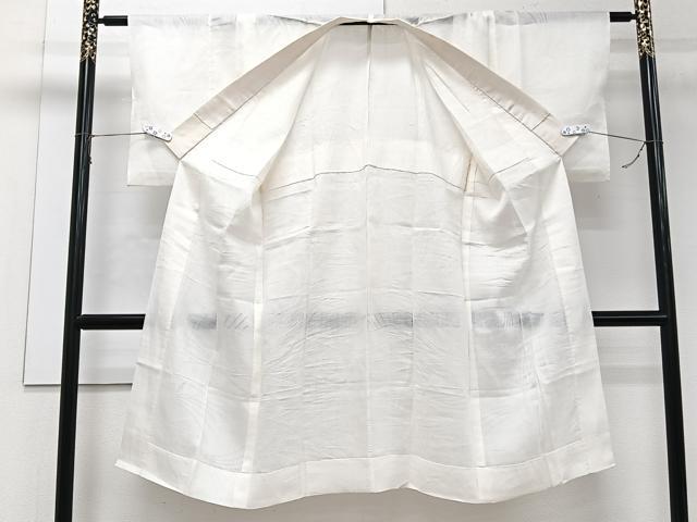 平和屋着物＊夏物　長襦袢　草紋紗　乳白色　麻　逸品　CABJ9726xi