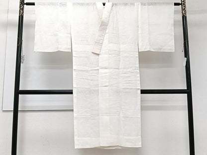 平和屋着物＊夏物　長襦袢　草紋紗　乳白色　麻　逸品　CABJ9726xi
