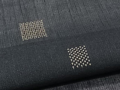 平和屋着物＊夏物　夏結城　100亀甲　飛び亀甲柄　正絹　逸品　CABJ9727xi