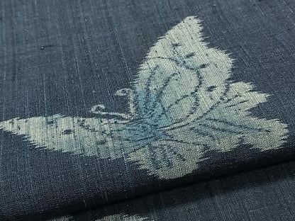 平和屋着物＊夏物　矢代仁　紗紬　舞蝶文　反端付き　正絹　逸品　CABJ9728xi
