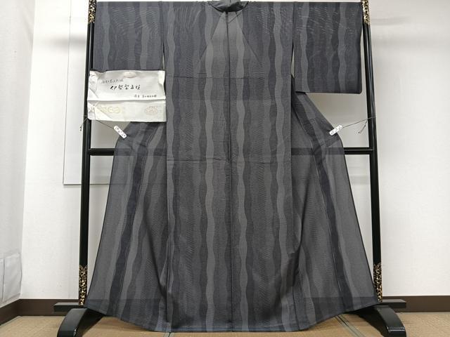 平和屋着物＊夏物　江戸小紋　絽　伊勢型五役　反端付き　正絹　逸品　CABJ9729xi