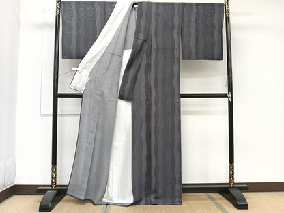 平和屋着物＊夏物　江戸小紋　絽　伊勢型五役　反端付き　正絹　逸品　CABJ9729xi