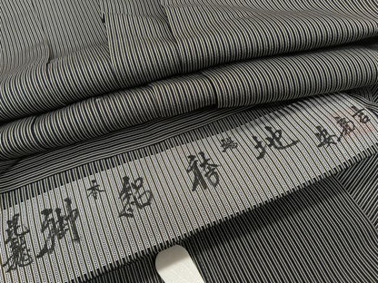 平和屋着物＊創業100年　毘龍織　安部吉　夏物　男性　行灯袴　縦絽　縞　正絹　逸品　CABJ9730xi