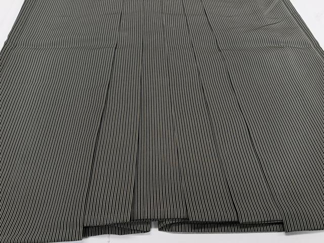 平和屋着物＊創業100年　毘龍織　安部吉　夏物　男性　行灯袴　縦絽　縞　正絹　逸品　CABJ9730xi