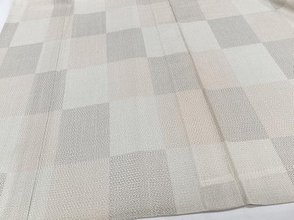 平和屋着物＊夏物　夏結城　100亀甲　亀甲文　総詰め　正絹　逸品　CABJ9731xi