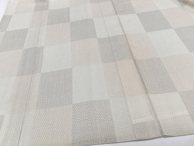 平和屋着物＊夏物　夏結城　100亀甲　亀甲文　総詰め　正絹　逸品　CABJ9731xi