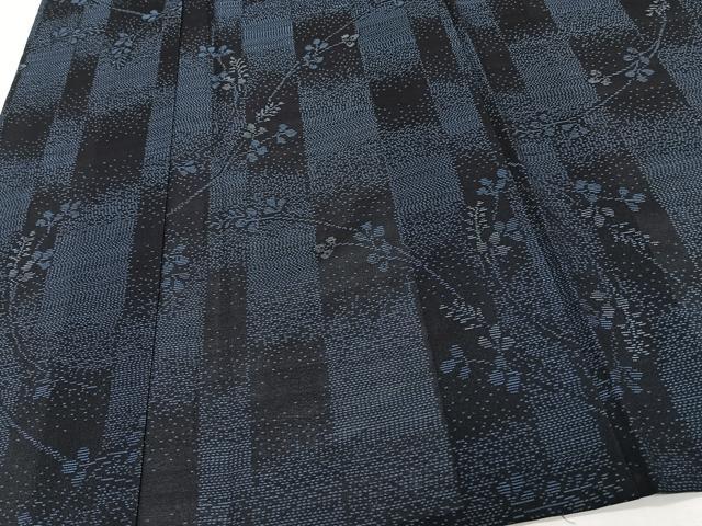 平和屋着物＊夏物　本場大島紬　夏大島　枝草花文　正絹　逸品　未使用　CABJ9732xi