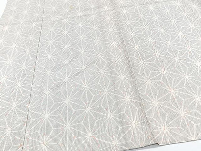 平和屋着物＊夏物　小紋　絽　杢目絞り　麻の葉文　正絹　逸品　CABJ9734xi
