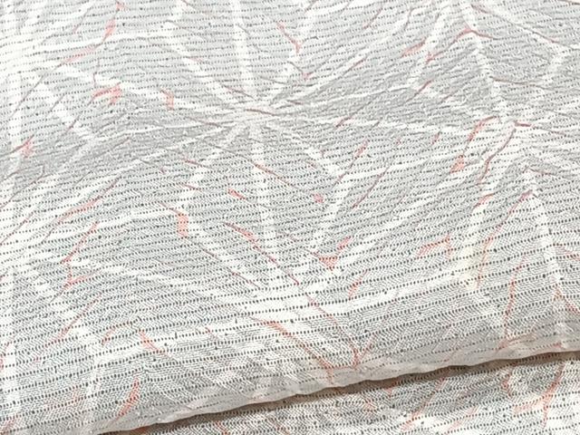 平和屋着物＊夏物　小紋　絽　杢目絞り　麻の葉文　正絹　逸品　CABJ9734xi