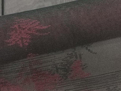 平和屋着物＊夏物　小紋　紗　樹林文　正絹　逸品　CABJ9735xi