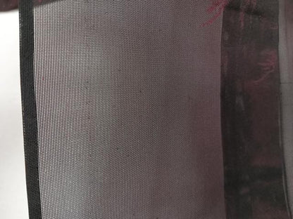平和屋着物＊夏物　小紋　紗　樹林文　正絹　逸品　CABJ9735xi