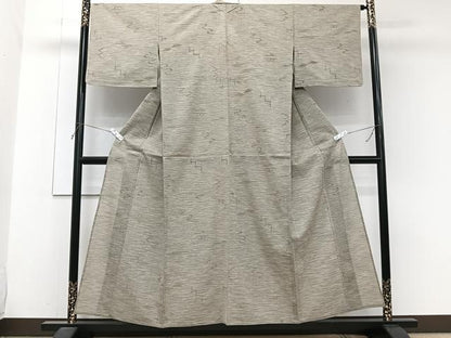 平和屋着物＊夏物　紗紬　抽象文　正絹　逸品　CABJ9736xi