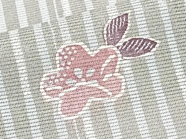 平和屋着物＊夏物　小紋　絽　草花文　洗える着物　CABJ9745xi