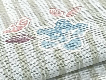 平和屋着物＊夏物　小紋　絽　草花文　洗える着物　CABJ9745xi