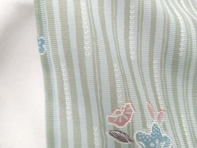 平和屋着物＊夏物　小紋　絽　草花文　洗える着物　CABJ9745xi